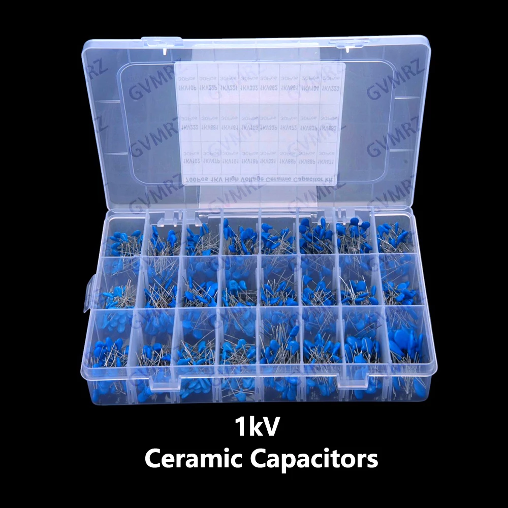 700PCS Ceramic Capacitors 1kV 24 Values ​​Capacitor Pack 103 Magnetic Plate 102 Ceramic Die 101 18P 1000V High Voltage 102 47P