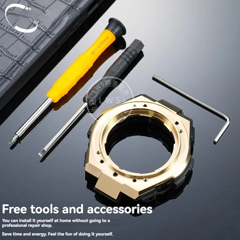 حافظة ساعة من الفولاذ المقاوم للصدأ لساعة كاسيو GST-S130 GST-B100 حافظة متوسطة الغطاء الخلفي مسامير GST إطار معدني شل ملحقات الساعة