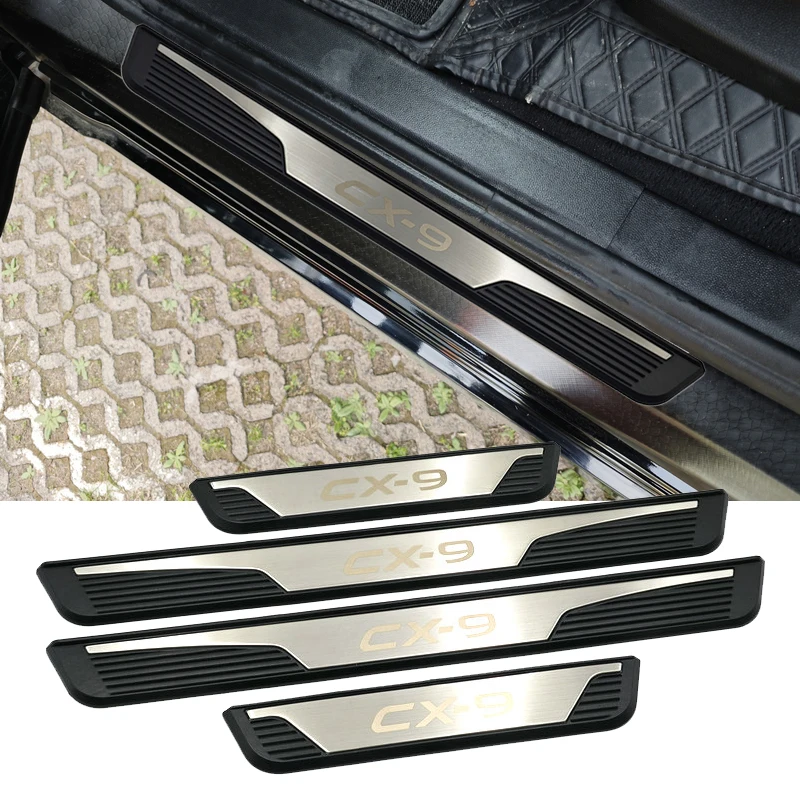 

Для Mazda CX-9 2017-2023: Защитная накладка на порог двери, аксессуар для автомобиля