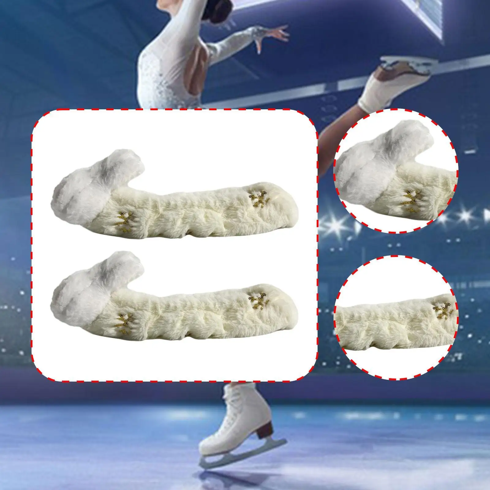 Ice Skating Covers 35 cm Stuffed Bunny Shaped Comfortable Cute Protection Ice Skate Guards for Hockey Skates Storage