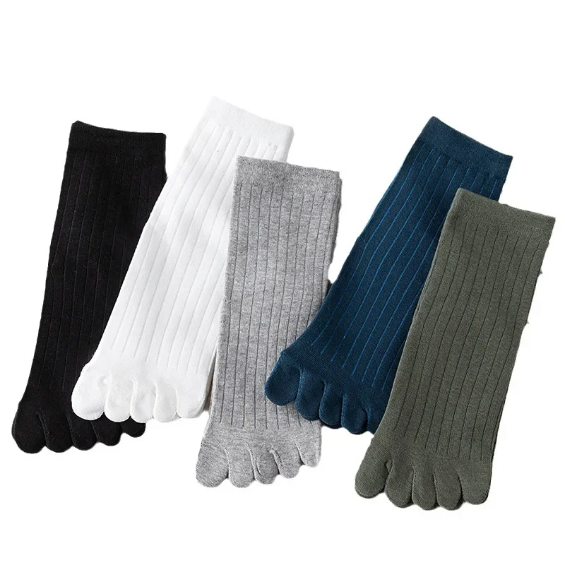 5 Pairs Men Five Finger Socks Spring Summer Thin Toe Socks with Separate Fingers High Quality Cotton Sports Socks