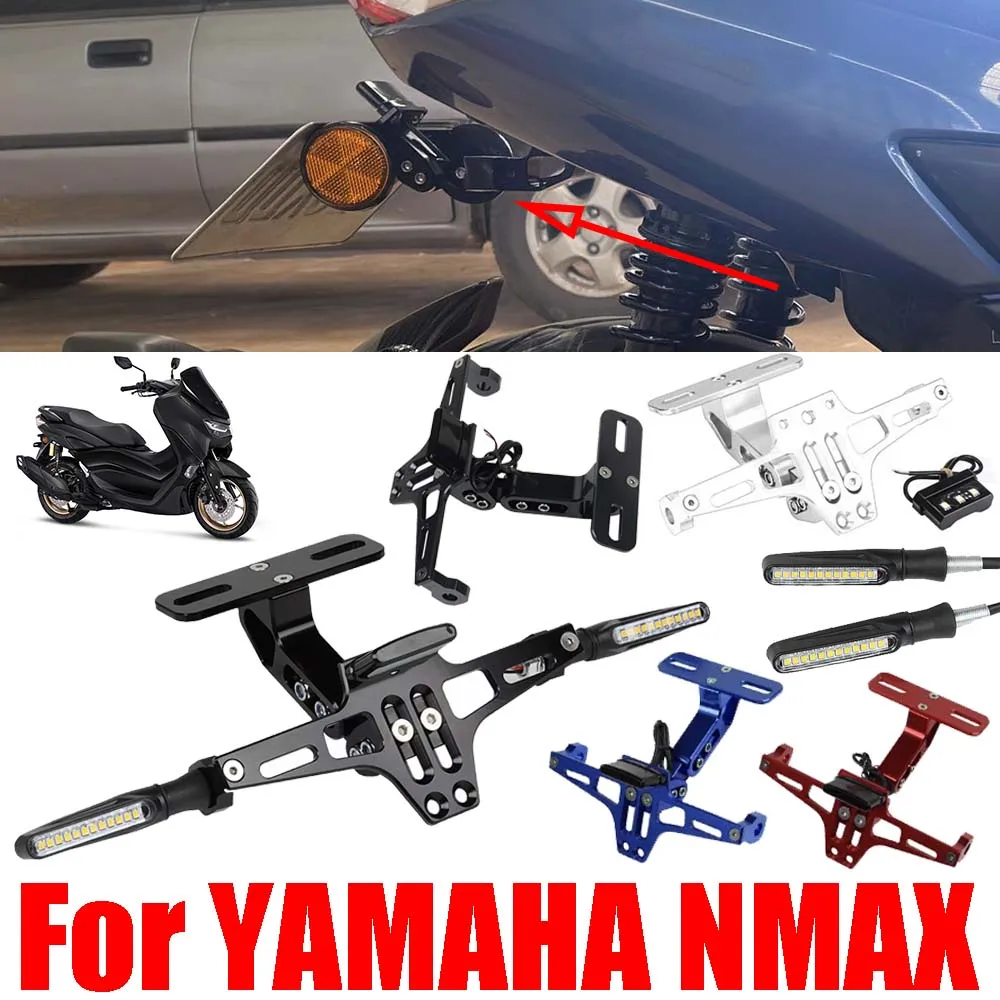 

For YAMAHA NMAX 125 155 160 N-MAX NMAX155 NMAX125 Motorcycle Accessories Number License Plate Holder Bracket Turn Signal Light