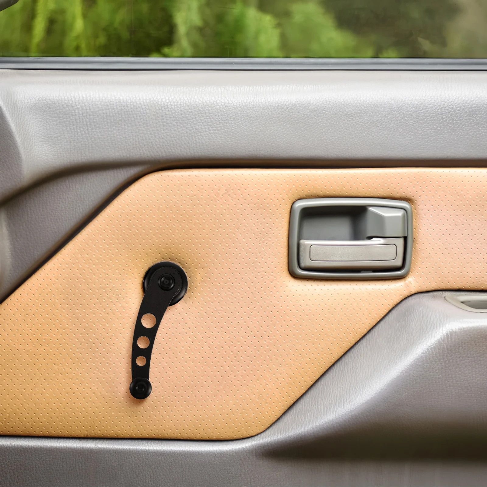 

1Set Car Window Shake Handle Universal Aluminum Crank Rocker Replacement Left Right Crank Door Handle with Clip