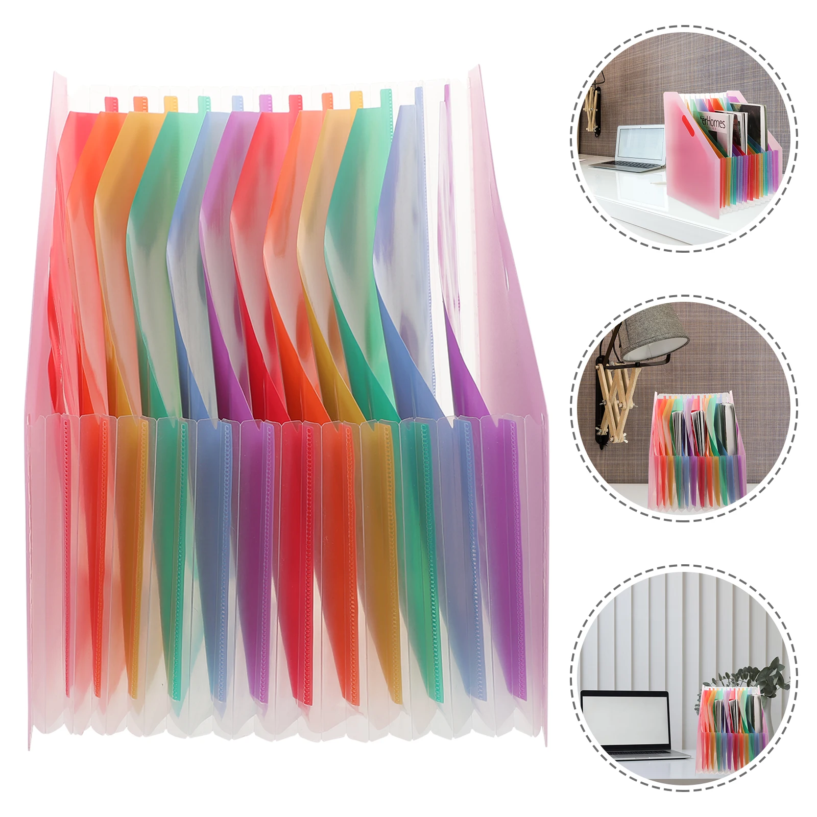

Vertical Accordion Folder Plastic File Organizer Large Capacity Expandable Accordion Storage Bag Desktop File Folder For