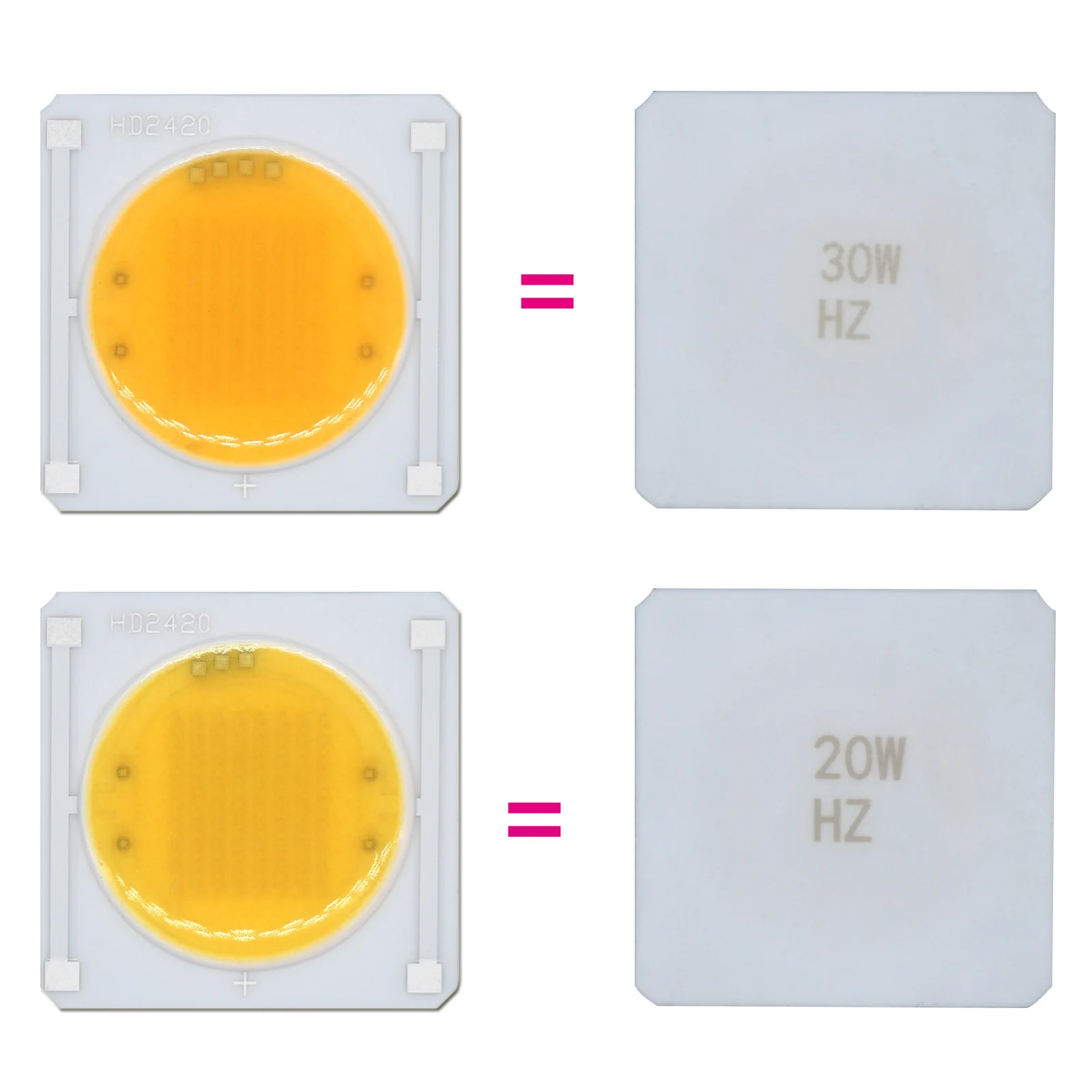 Imagem -02 - Lâmpada Led Super Brilhante para Lâmpada Holofotes Módulo Led Branco Faça Você Mesmo Poder Chips de Cerâmica 220v 40w 30w 12w 15w 20w 30w Peças 10