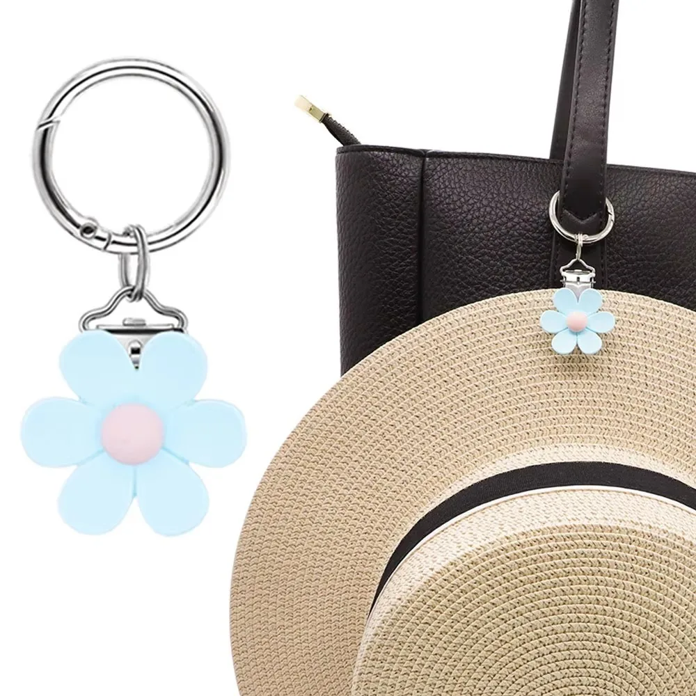 

Portable Hanging on Bag Hat Clip Flower Shape Hand Free Hanging Hat Clip Lightweight Hat Holder Outdoor
