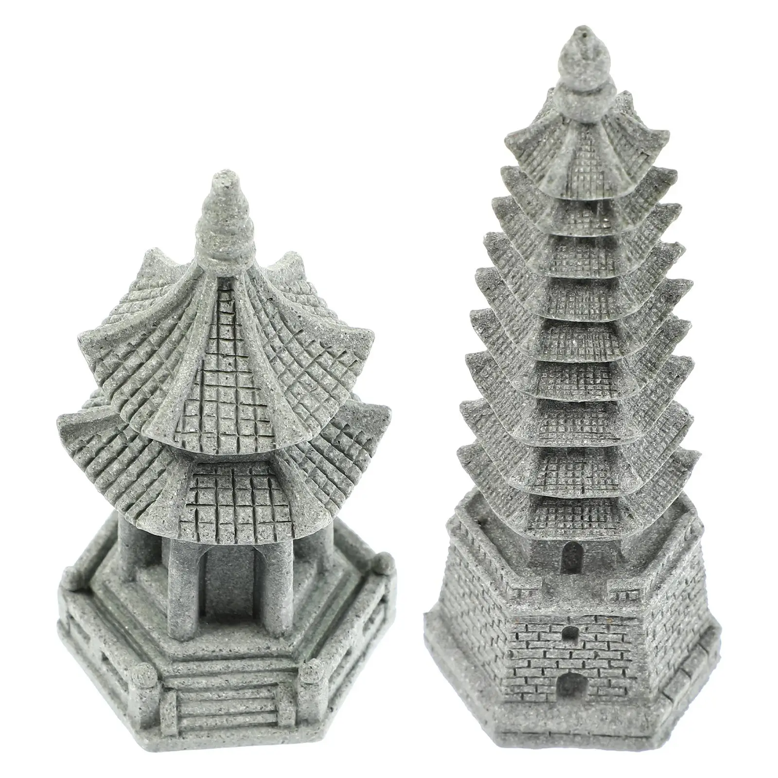 

2Pcs Simulation Landscape Wenchang Towers Mini Garden Decorations Realistic Appearance DIY Supplies Home Bar Cafe Decor