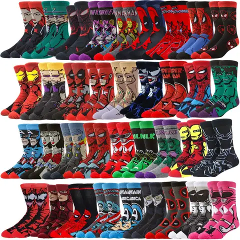 1/5/6/10/20 pares de calcetines BEAST KINGDOM con diseño de dibujos animados, informales, de moda urbana, divertidos, para hombre y mujer