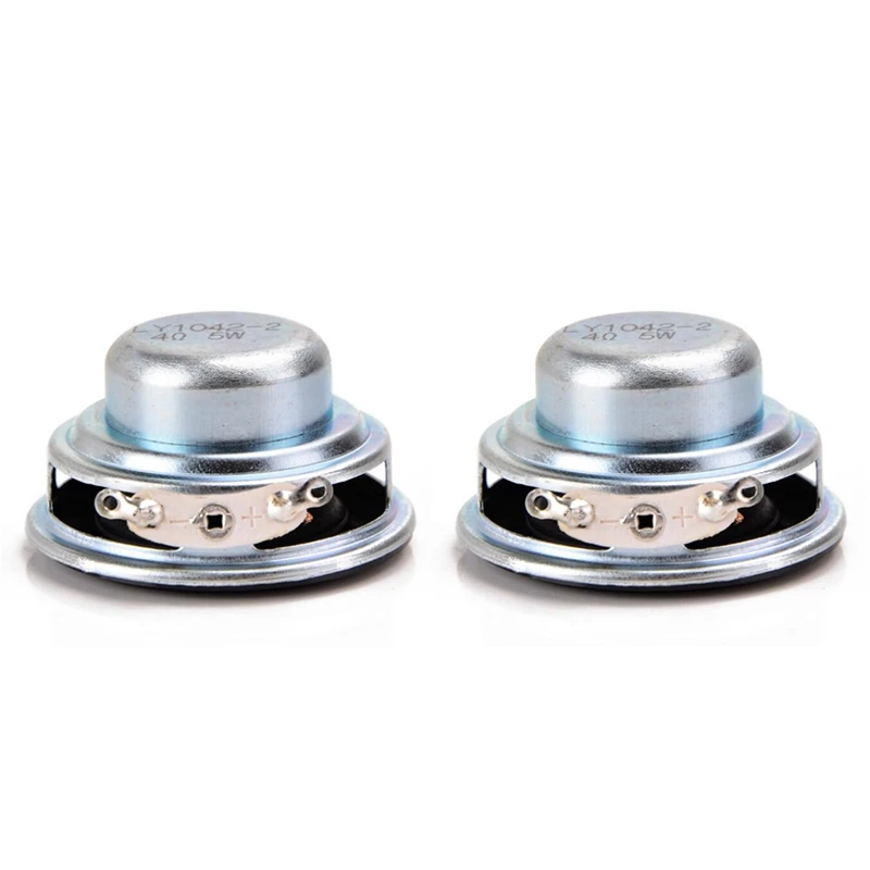 2 Stuks 40Mm Mini Audio Draagbare Luidsprekers 16 Core 4 Ohm 5W Full Range Luidspreker Rubber Zijde Ndfeb Magnetische Luidspreker