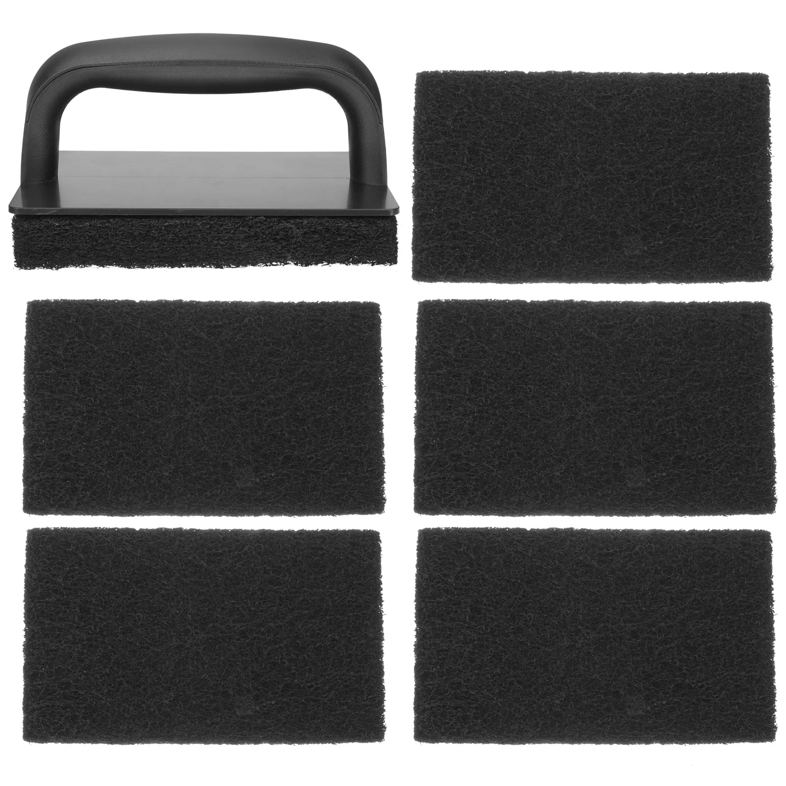 

Stainless Grill Cleaning Brush Roaster Pan Eraser Black Sponge Handle Scrub Sponges
