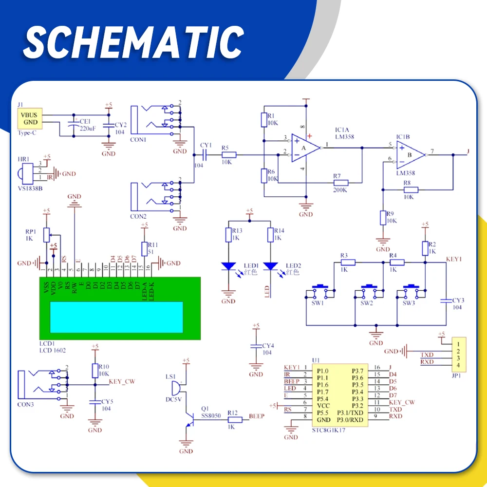 DIY Kit Elektronischer Morsecode Telegraph Simulator Decoder mit Digitalanzeige Lötübungs-Elektronikprojekte-Kit – Detail 5