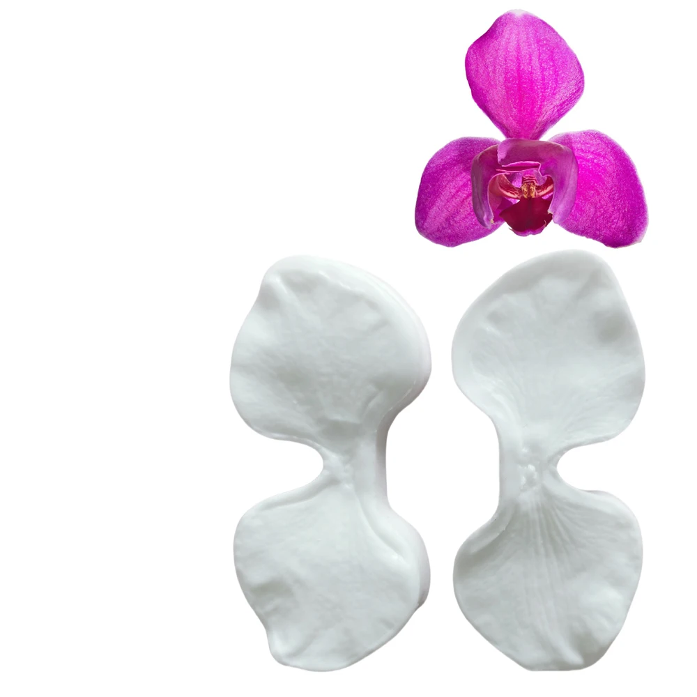 5PCS Phalaenopsis Orchid Flower Veiner Silicone Moulds Sugar Craft Tools Fondant and Gum Paste Clay Baking Accessories and Tools