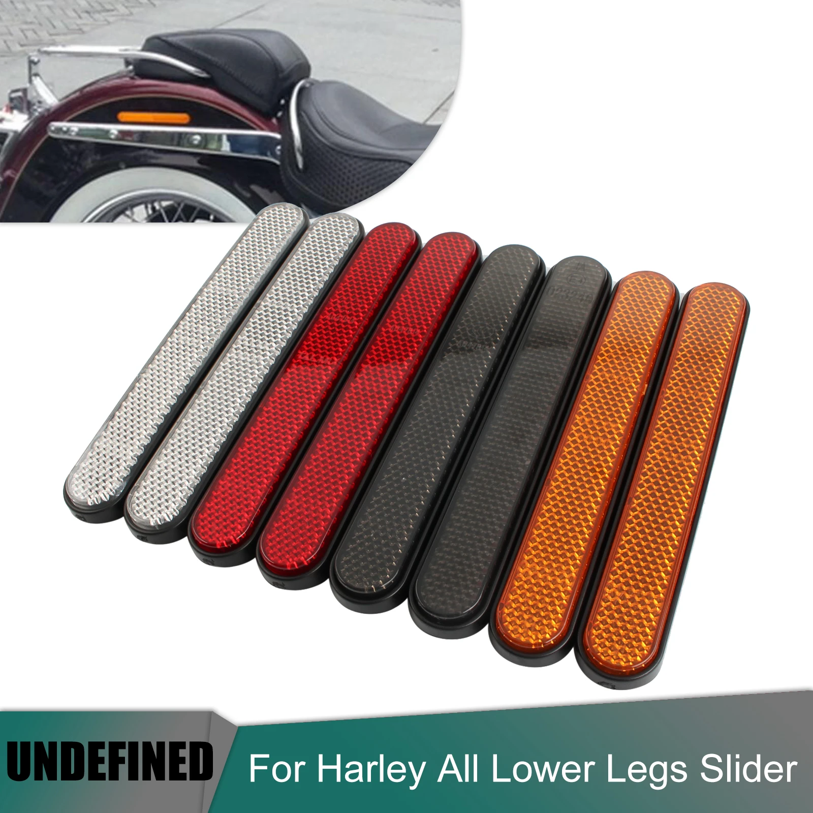 Motocyklowa naklejka odblaskowa Prostokątna pokrywa zatrzasku sakwy Odblaski Obudowa ostrzegawcza bezpieczeństwa dla Harley Dyna Sportster Softail