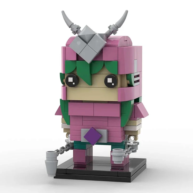 MOC Brickheadz Athena Japan Anime Figures Saints Seiyaed Hyogas Ikki Shiryus Building Blocks Warrior Action Figure Toys Gifts