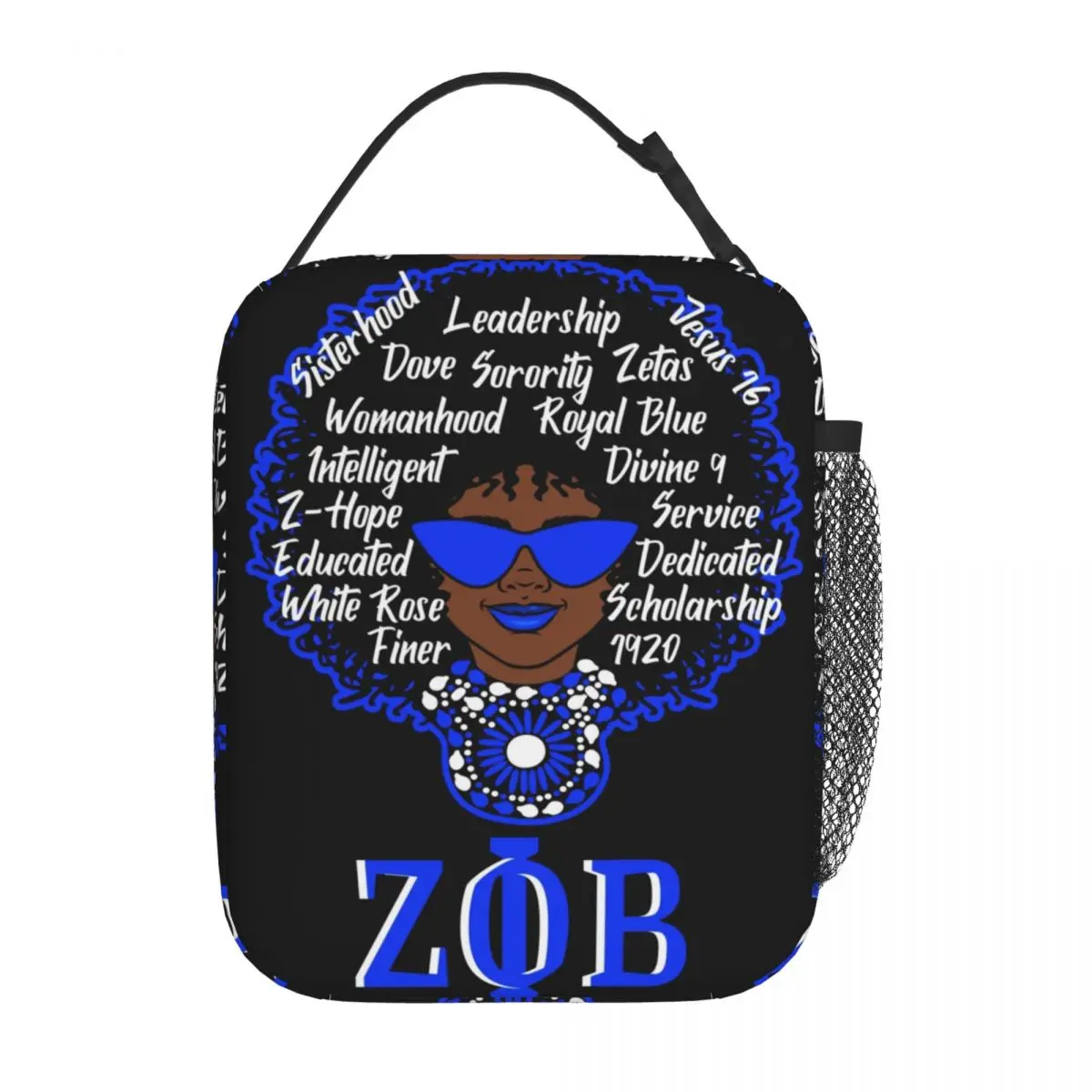 مخصص زيتا معزول حقيبة الغداء للخارجية نزهة الغذاء فاي بيتا نادي نسائي ZOB مقاوم للماء الحرارية برودة بينتو صندوق النساء الاطفال #3