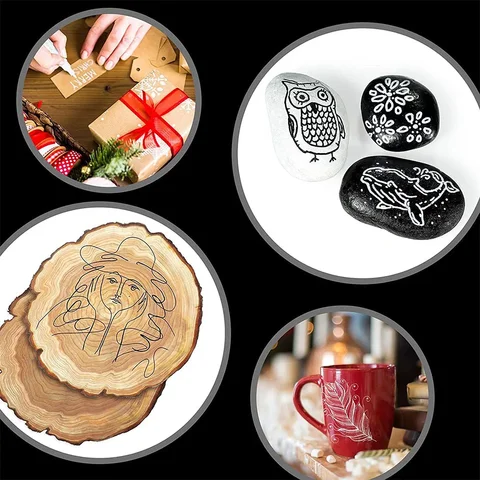 블랙 화이트 페인트 펜 마커 영구 방수 잉크 2mm 팁 금속 목재 캔버스 패브릭 플라스틱 타이어 유리용