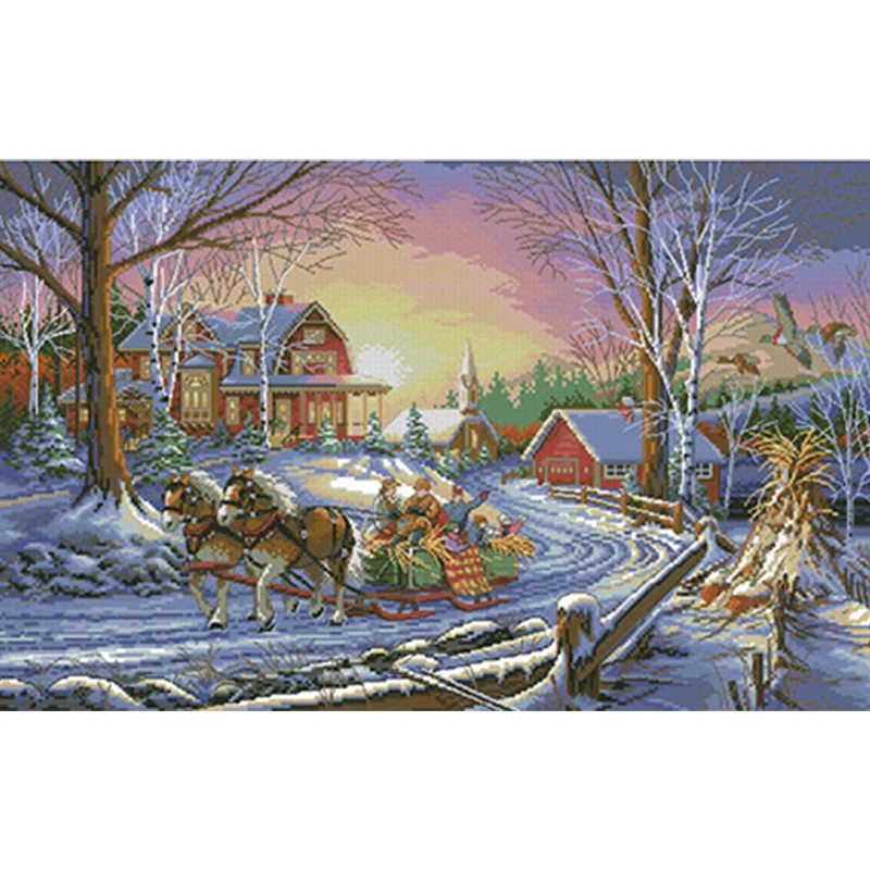 

FJ251 наборы для вышивки крестиком, вышивка крестиком, полный набор для вышивки крестиком, искусство и ремесло, хобби, рукоделие «сделай сам», рукоделие 18CT 14CT посылка