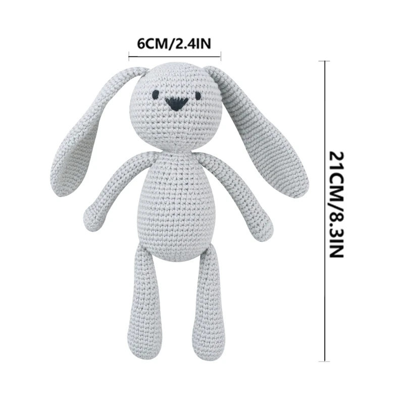 Knitted Plush Rabbit Toy Kitting Filling Toy Cartoon Toy Gift for Kids Gift