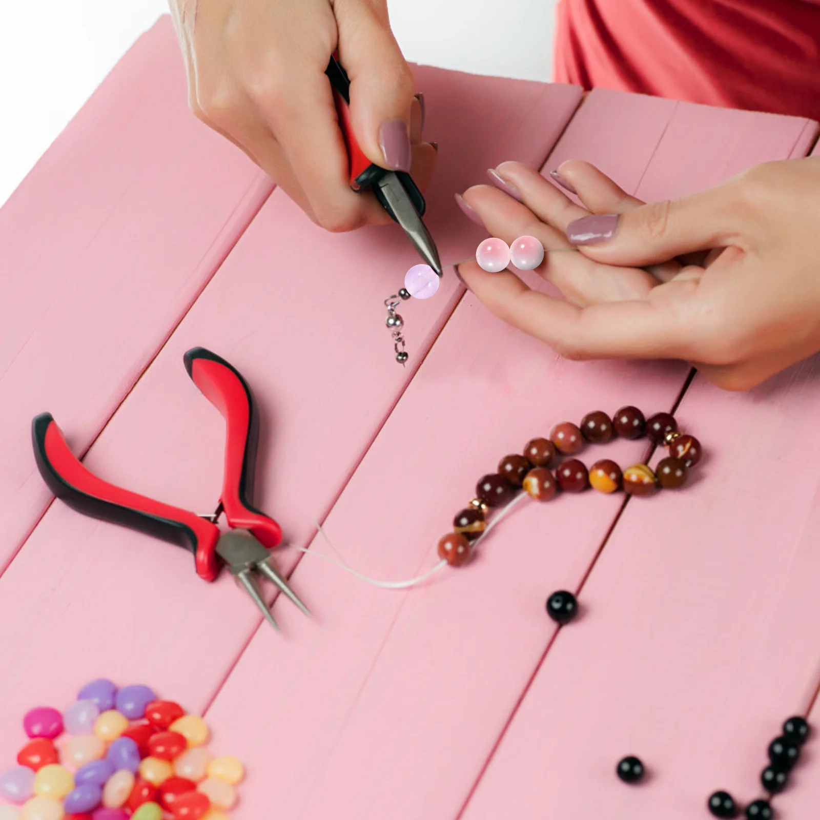 1Set Night Glow Kralen Acryl DIY Ketting Armband Craft Spacer Losse Kralen Sieraden Maken Accessoires