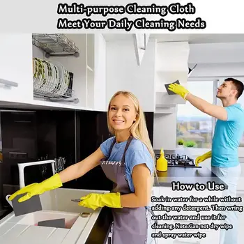全新加厚魔術清潔布超細纖維玻璃清潔毛巾可重複使用可水洗不掉毛清潔抹布,適用於廚房玻璃和汽車 10 最佳銷售 玻璃清潔布 - №4