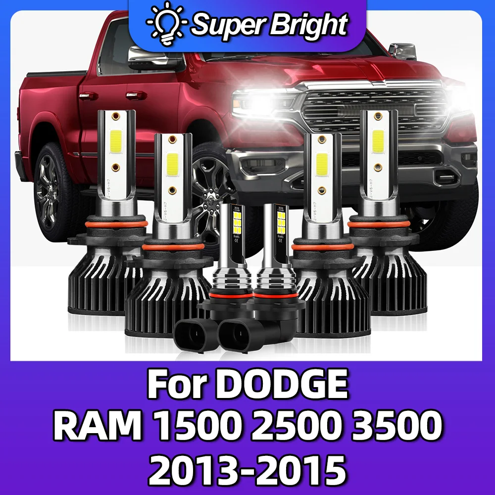 100W 10000LM LED Light Car Headlight Bulbs Auto Lamp 6000K COB Chips 12V Turbo Lamps For DODGE RAM 1500 2500 3500 2013 2014 2015