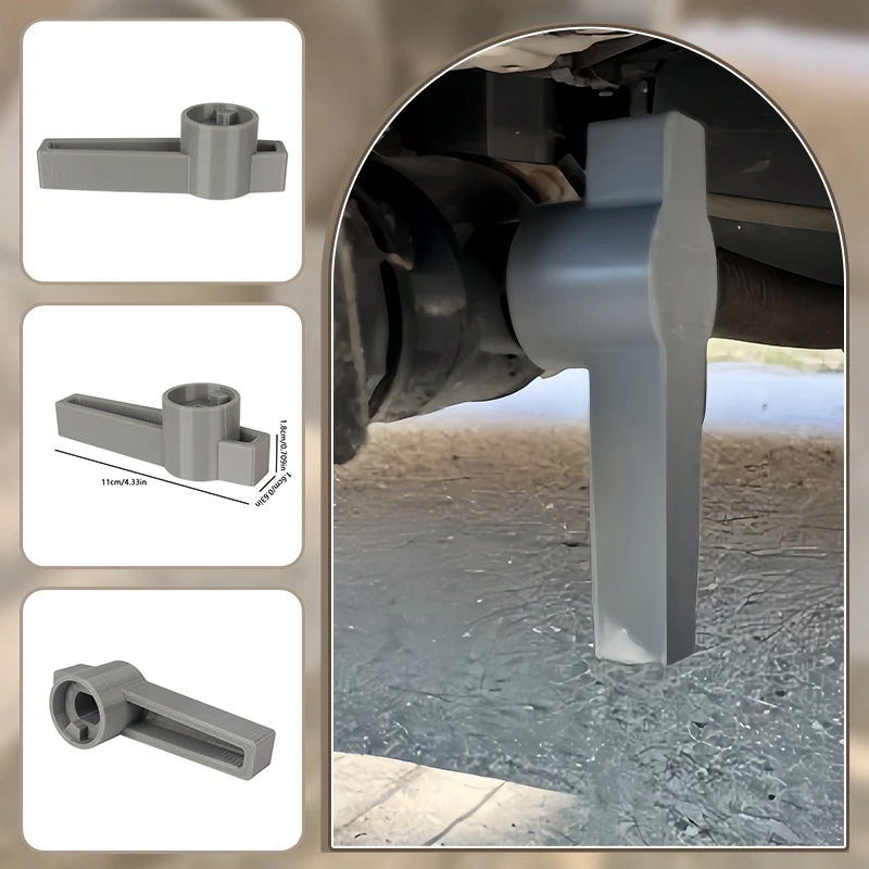 1pc RV Grey Water Discharge Valve Wrench Universal Motorhome Manual Tool For RV Water Drain Valve Useful Vehicle Tools Campervan