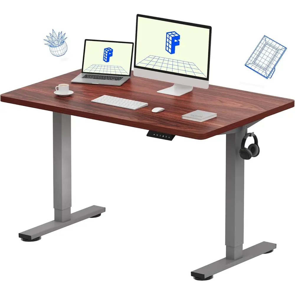 

48 x 30 Electric Height-Adjustable Desk with Seamless Desk Surface (Silver, 2-Pack)