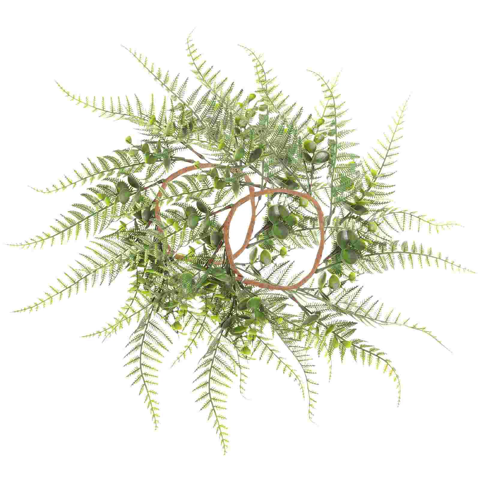 

2 Pcs Decoration Artificial Garland Greenery Wreaths Taper Rings Bohemia