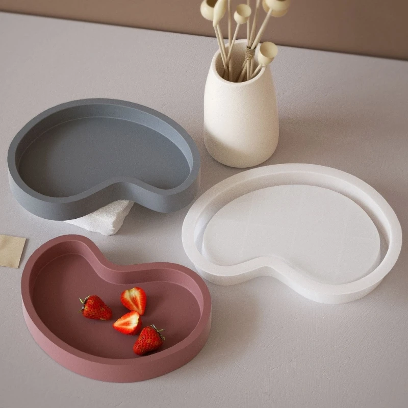 Unregelmäßige Form-Tablett-Formen, Silikon-Formen, Silikon-Textur für Teller