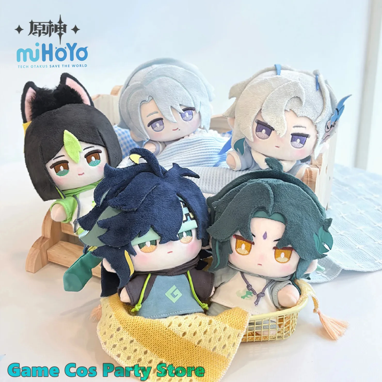 [Genuine] Genshin Impact Sweet Dreams Whispering Series Cartoon Dress Up Dolls Anime Cosplay Prop Xiao Neuvillette Kinich Card