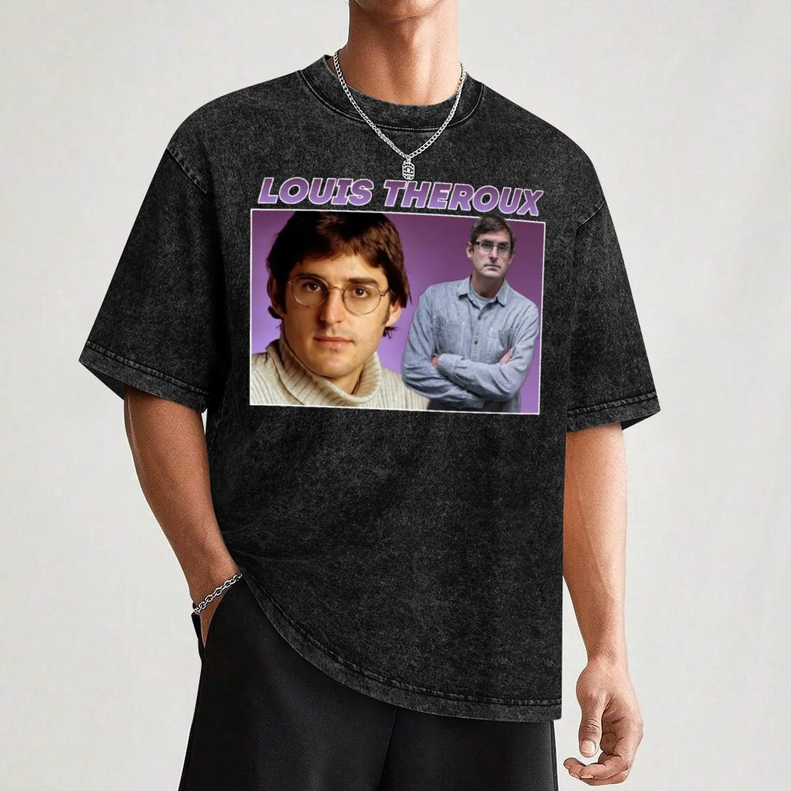 louis theroux T-Shirt Basic Crew Neck Short Sleeve Top