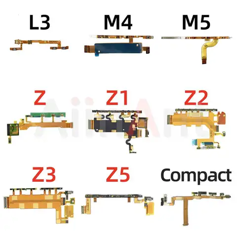 on/off Power Flex For Sony Xperia Z Z1 Z2 Z3 Z4 Z5 Compact Premium Plus L3 L4 M4 M5 Side Key Button Volume Flex Cable