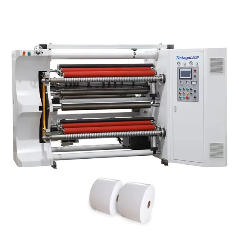 Automatic Servo Drive Polyester Plastic Film Coated Paper PET PVC Roll Rapid Slitting Rewinding Machine