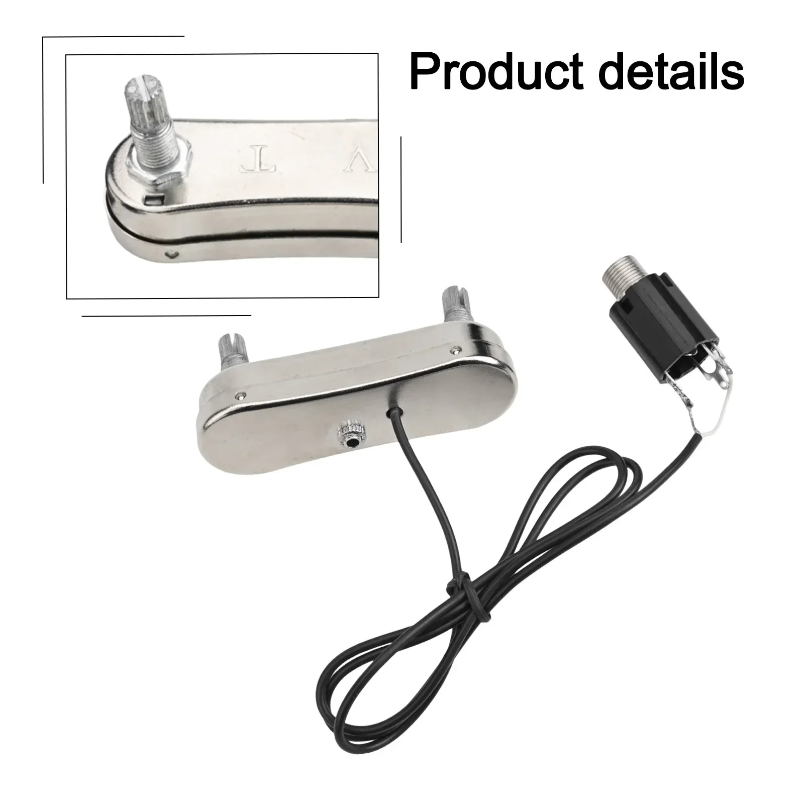 Frequency Response Acoustic Guitar Metal Wide Frequency Response Chrome Compact Design Easy Installation Note Package Content