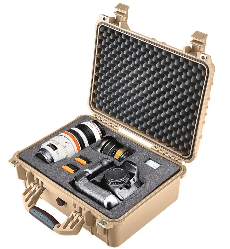 Outdoor Portable Waterproof Shockproof Hard Storage Case With Foam Insert