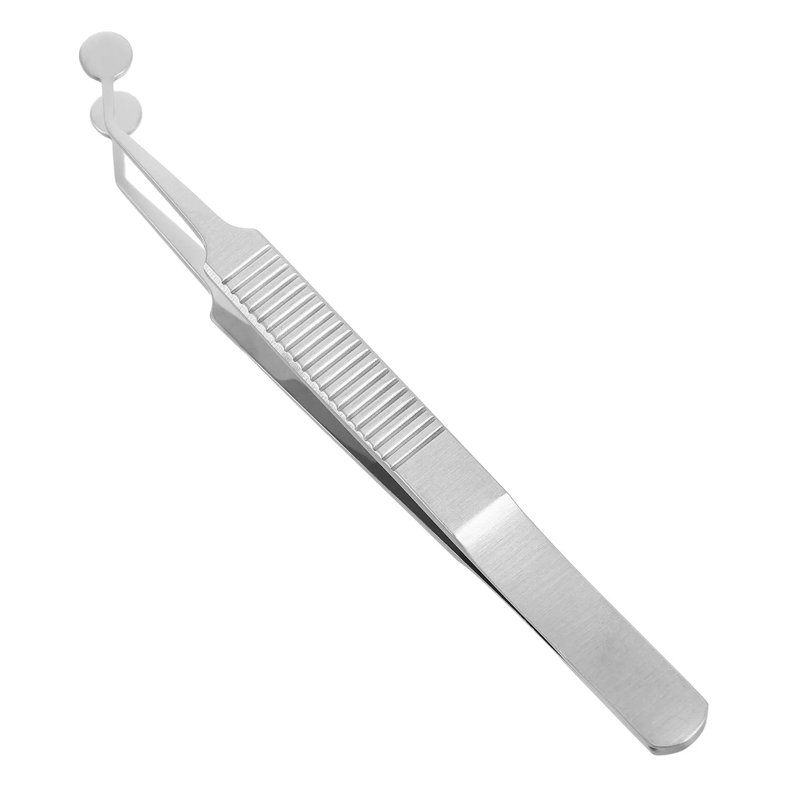 Meibomian Expressor Forceps Stainless Steel Eyelid Massage Tweezers Precision Round Tip Tool for Meibomian Glands Blockage