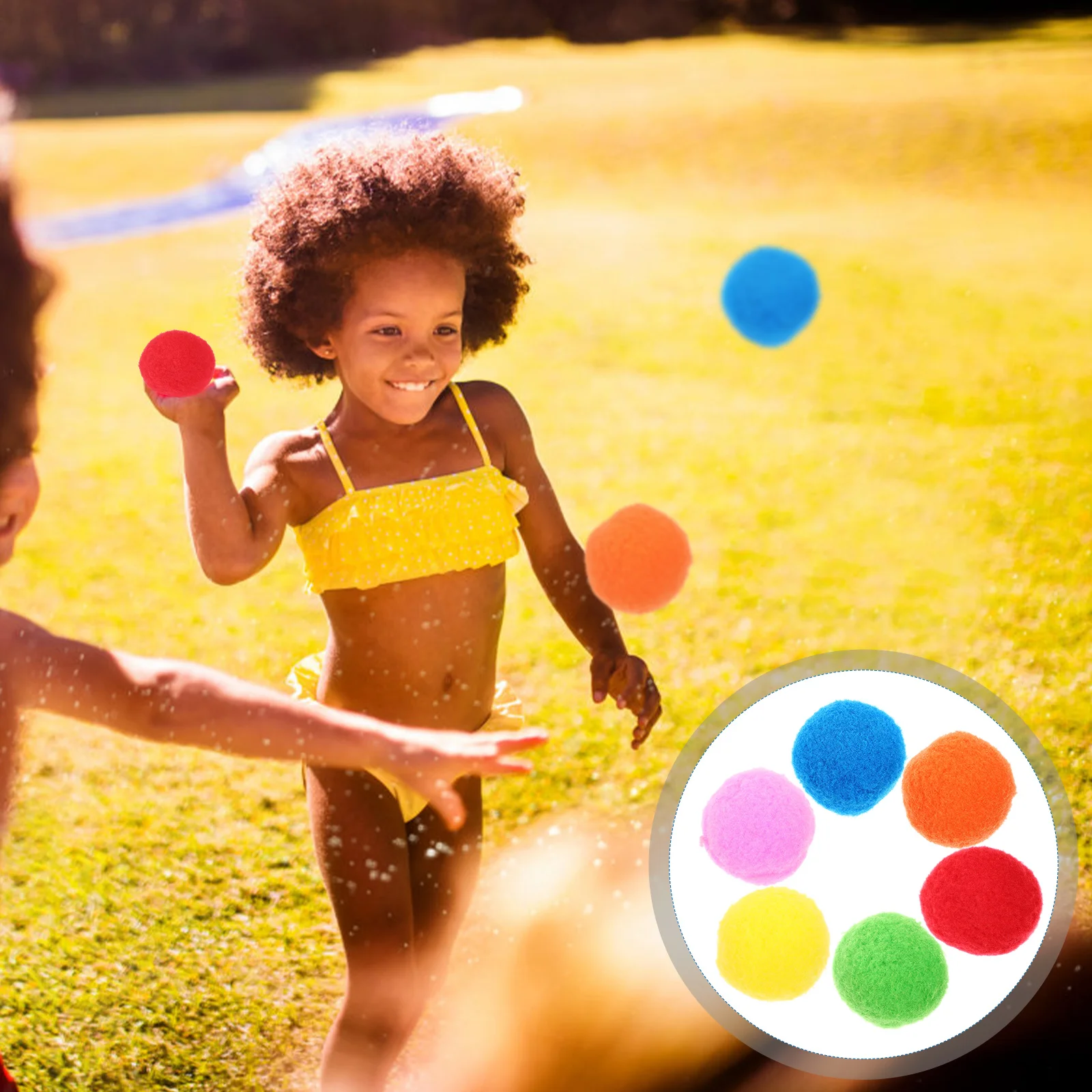 60 uds. Pelota de algodón para lucha contra el agua, juguetes para piscina, juguete de playa pequeña para niños, juego de pelotas de fiesta