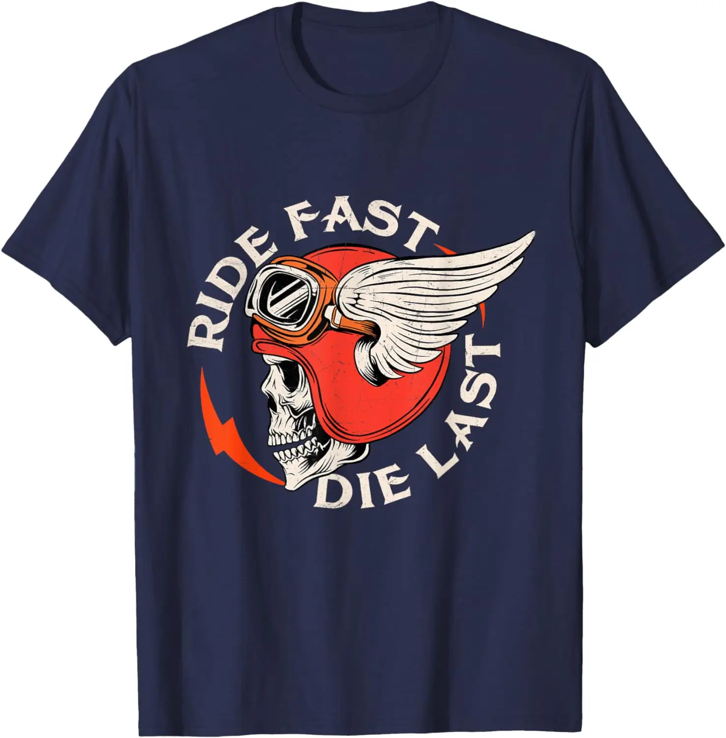 Ride Fast Die Last - Skull Biker Motorcycling Motorbike T-Shirt