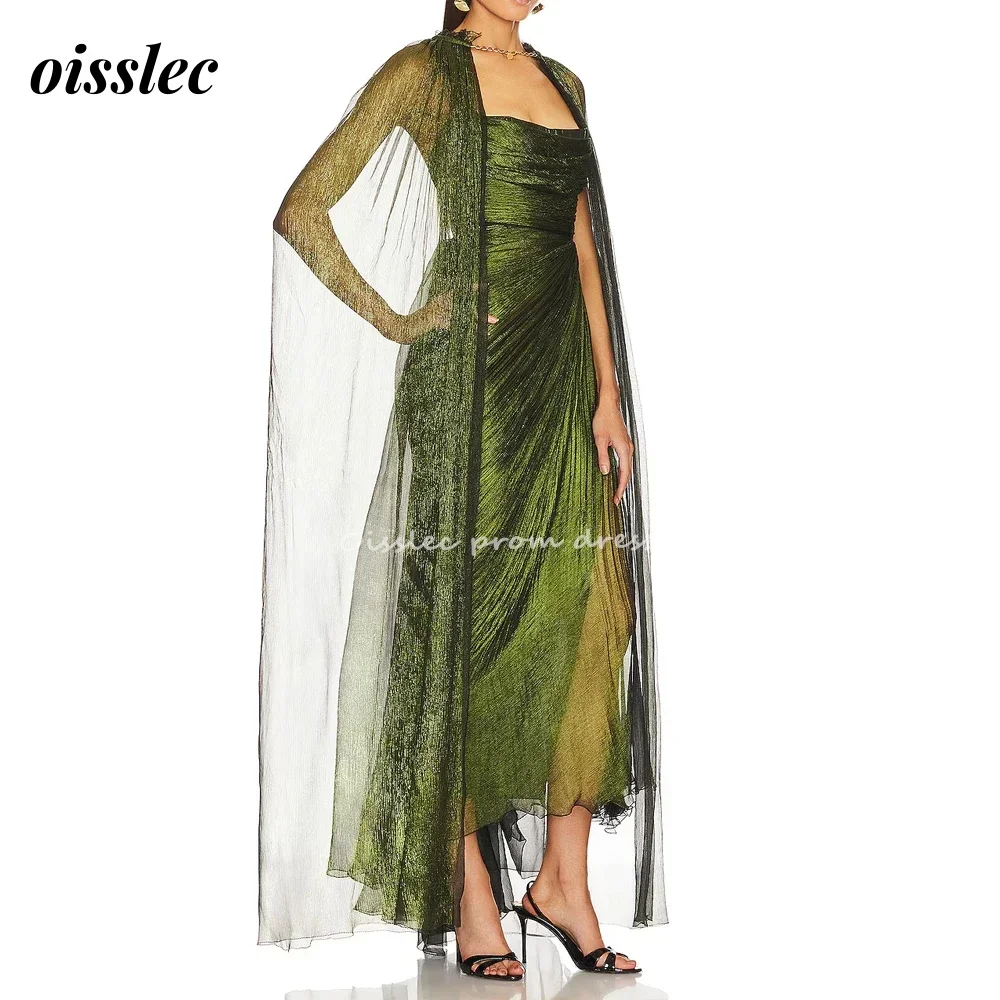 Oisslec-Vestido sem costas com renda brilhante, Elegante e Vintage, Sexy e Clássico, Ocasião formal, Vestido de formatura, Vestidos de festa, Verde,