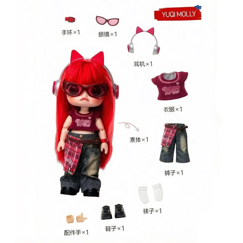 POP MART MOLLY X YUQI 1/8 ACTION FIGURE Series Blind Box Anime