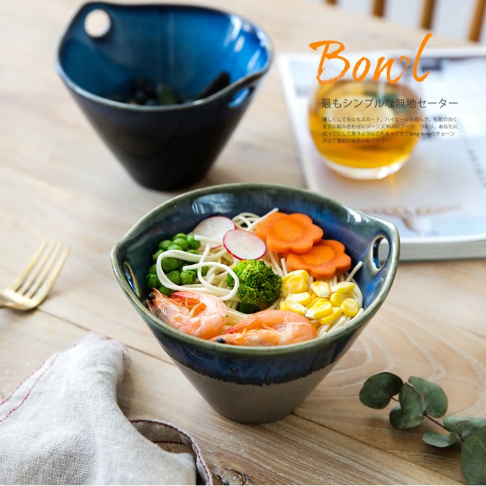 1pc Ceramic Large Ramen Bowl Set, 20oz Porcelain Multi-Purpose Ramen Bowls For Soup, Noodles, Pho, Udon, Salad