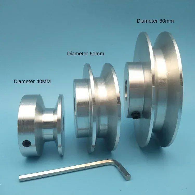 40/60/80/100mm V-Belt Pulley | Single Groove A-Type Motor Belt Drive Wheel for CNC & Industrial Machinery