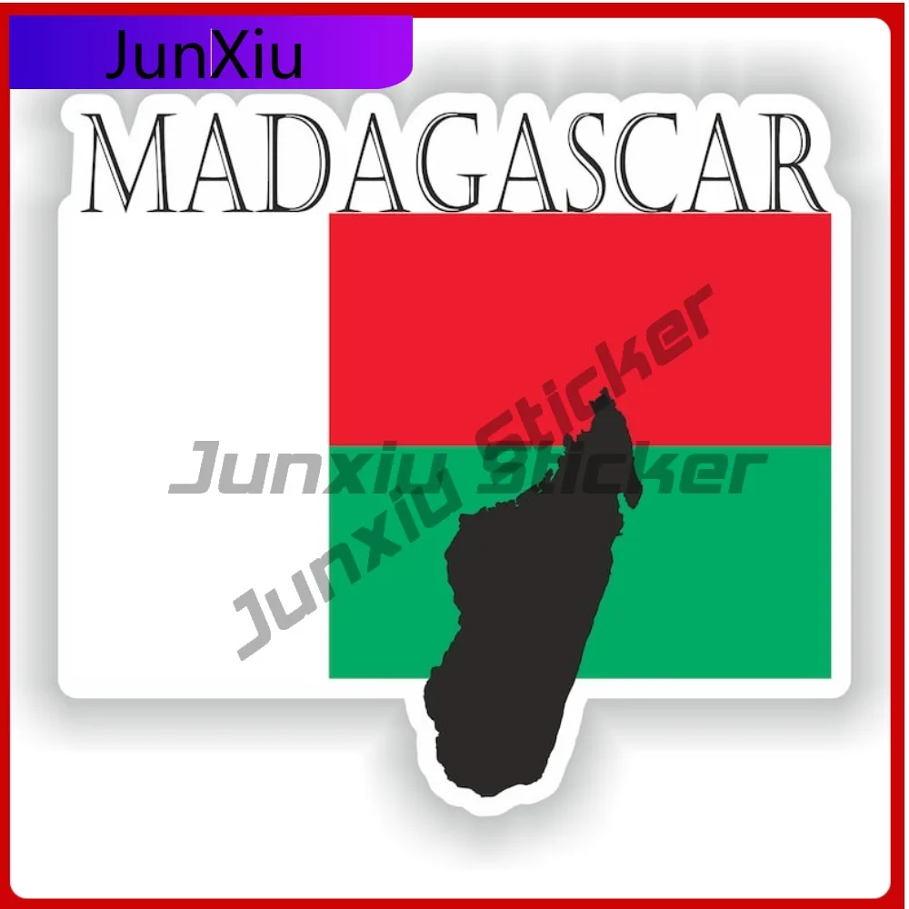 

Madagascar Flag Map Shape Outline Badge Vinyl Car Sticker Sport Stickers For Helmet Motorcycle Decoration Funny Camper Decals