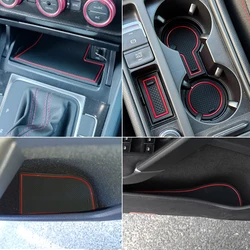 Rubber Anti-Slip Mat Door Groove Mats Gate Slot Cup Pad For Volkswagen VW Golf 7 7.5 MK7 MK7.5 2013-2018 2019 2020 Car Accessory