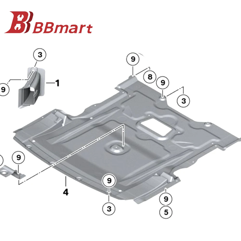 

BBmart Auto Parts Engine Lwer Guard 51757205314 Vehicle Body Equipment For BMW Ghost / Ghost EWB / Wraith Car Accessories