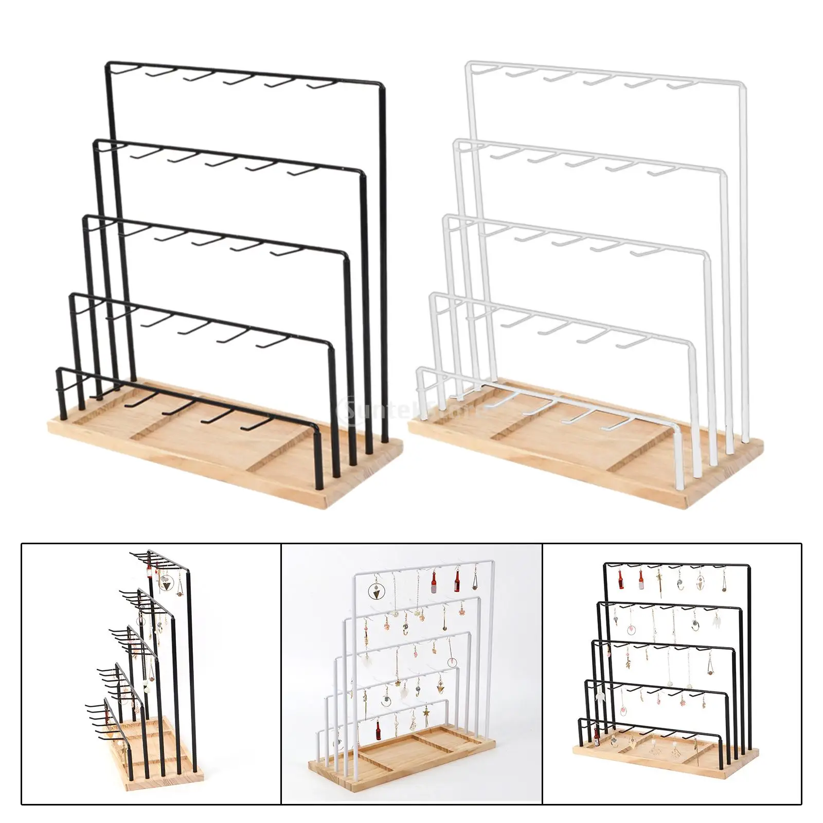 Earring Display Stand Holder Hanging Tabletop Jewelry Hanger Rack for Keychains Photography Home Earring Hooks Hair Accessories