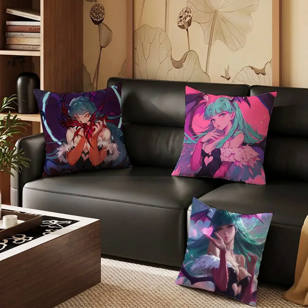 M-Morrigan A-Aensland Pillow Case Pillow Case Living Room Sofa Cushion Cover Suitable For Home Bedroom Room Decoration