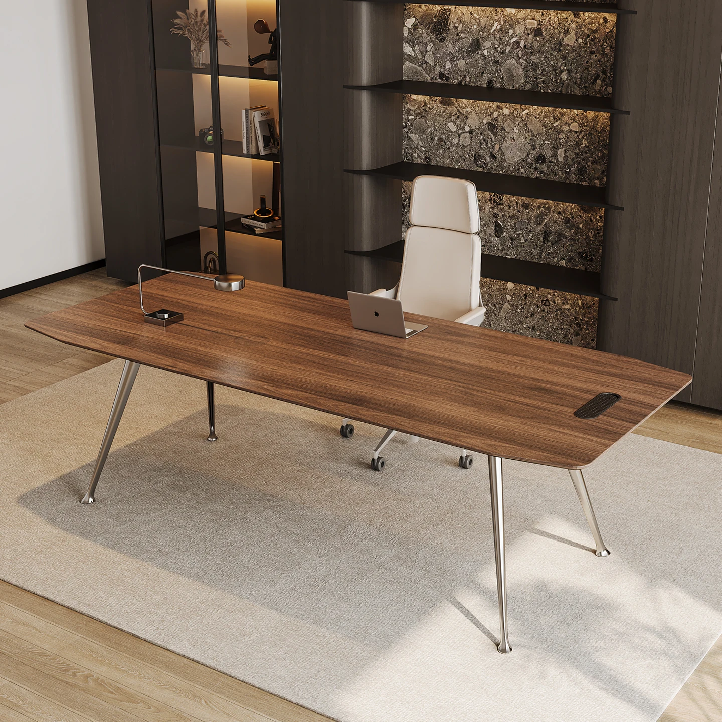 Home Crafts Office Desk Conference Shelves Multifunctional Luxury Office Desk Bedroom Standing Mesas Escritorio Office Furniture
