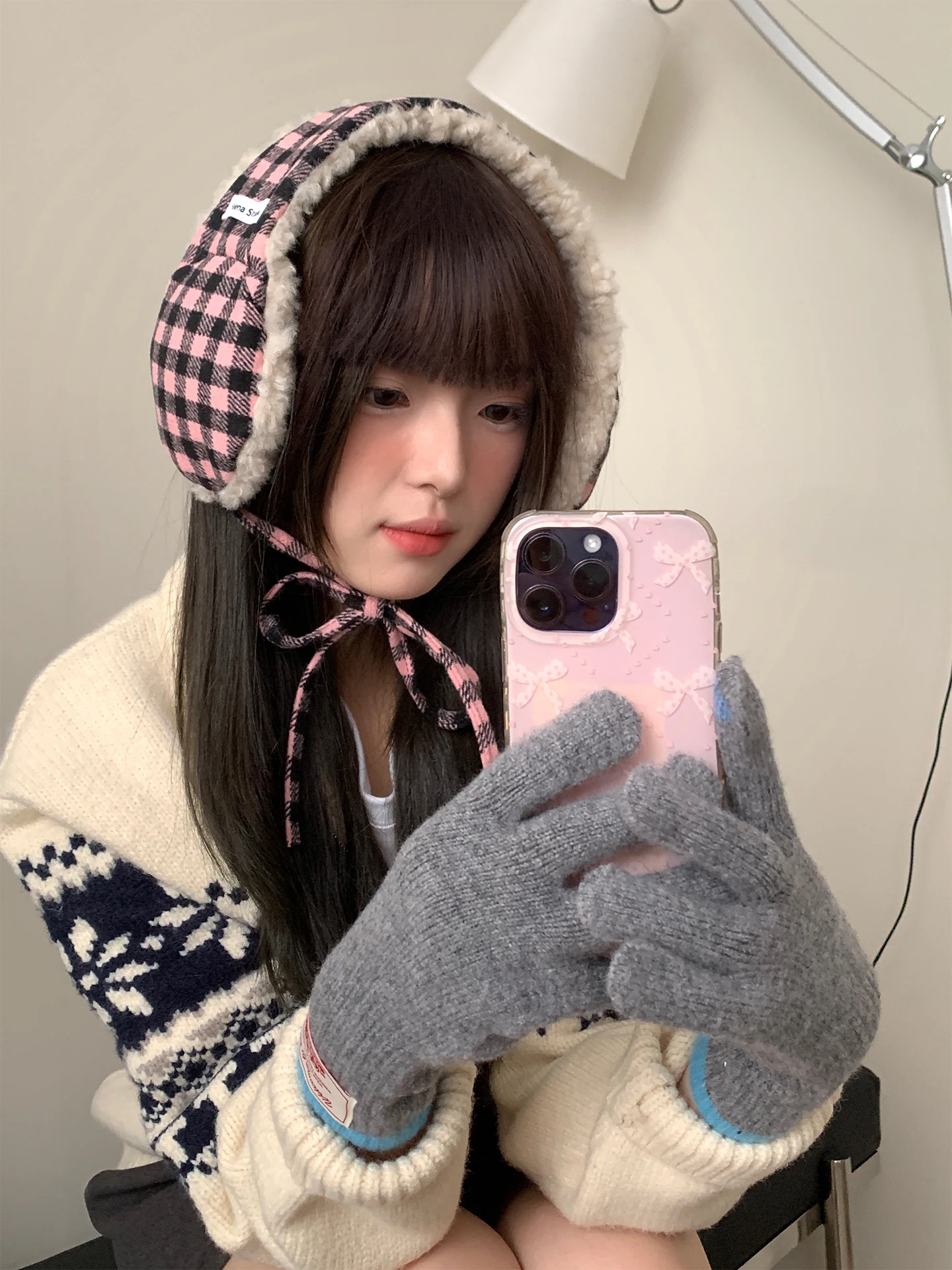 Paraorecchie caldi retrò coreani Versatili protezione dal freddo autunnale e invernale contro le paraorecchie antigelo