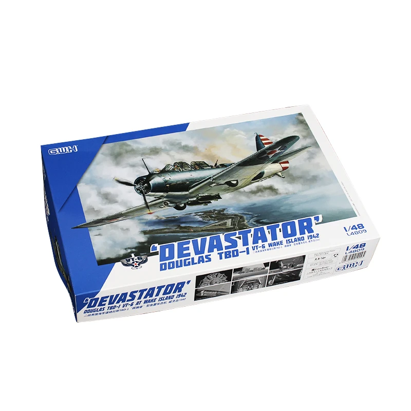 Great Wall Hobby L4809 1/48 Douglas TBD-1 Devastator VT-6 presso Wake Island 1942 Kit modello in scala aeronautica